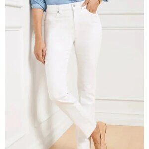 Talbots Flawless High-Rise White Straight-Leg Jeans  NWOTS